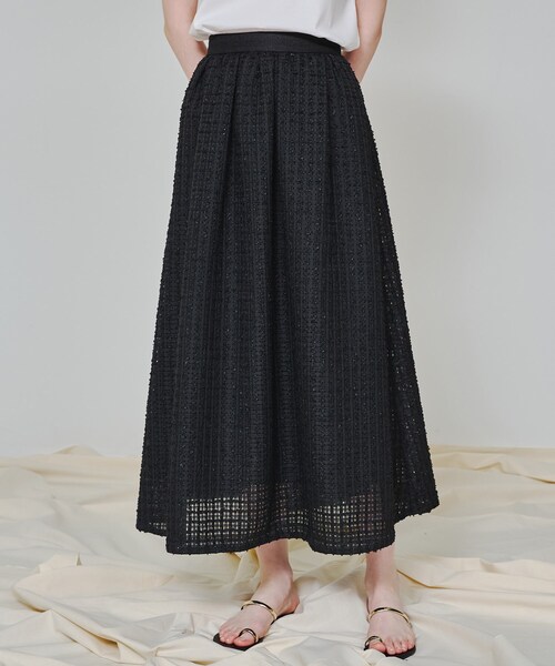 DRESSTERIOR（ドレステリア）の「【スタイリスト福田麻琴さんコラボ】レースツイードスカート（スカート・レディース・ホワイト/ブラック・38/36/40）」の14枚目の写真