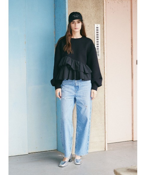 COEL(コエル)の「COEL×upper hights クラッシュデニムパンツ(デニムパンツ・レディース・ブルー・23/24/25)」の11枚目の写真