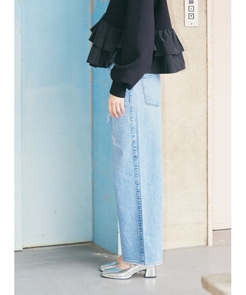 COEL(コエル)の「COEL×upper hights クラッシュデニムパンツ(デニムパンツ・レディース・ブルー・23/24/25)」の8枚目の写真