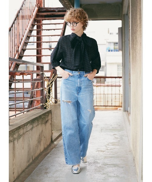 COEL(コエル)の「COEL×upper hights クラッシュデニムパンツ(デニムパンツ・レディース・ブルー・23/24/25)」の7枚目の写真