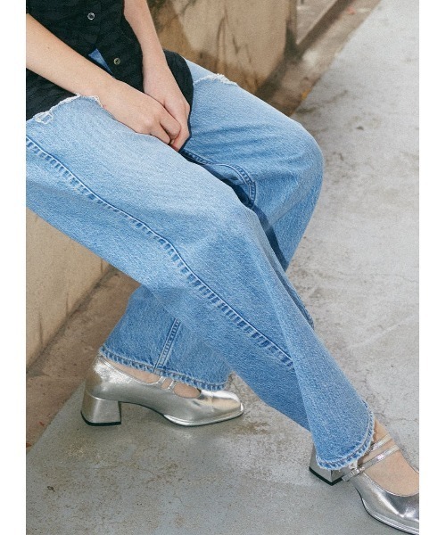 COEL(コエル)の「COEL×upper hights クラッシュデニムパンツ(デニムパンツ・レディース・ブルー・23/24/25)」の6枚目の写真