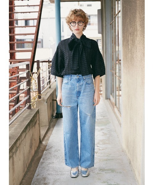 COEL(コエル)の「COEL×upper hights クラッシュデニムパンツ(デニムパンツ・レディース・ブルー・23/24/25)」の5枚目の写真