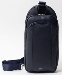 NAVY ポリデニム合皮切替ボディバッグ
