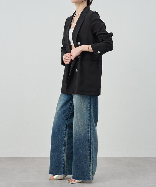 SHENERY（シーナリー）の「シアージャケット（テーラードジャケット・レディース・オフホワイト/ブラック/ベージュ/ブラウン・40/36/38）」の12枚目の写真