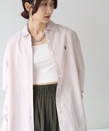 【U.S. POLO ASSN./ユーエスポロアッスン】ブロード ワンポイントポニー レギュラーカラー ロングスリーブ チュニックシャツ