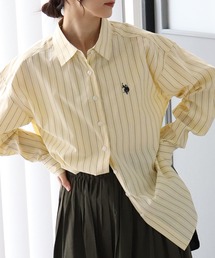【U.S. POLO ASSN./ユーエスポロアッスン】ブロード ワンポイントポニー レギュラーカラー ロングスリーブ チュニックシャツ