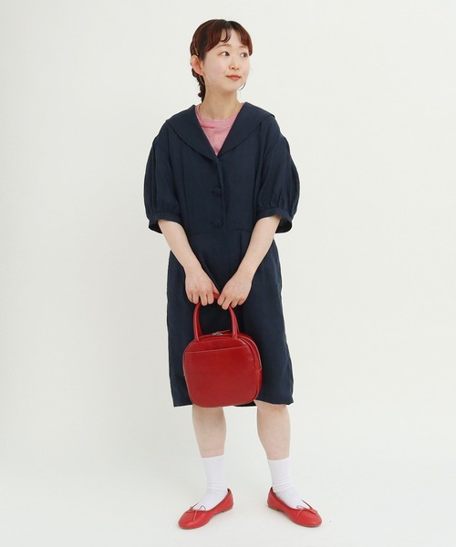 CHILD WOMAN（チャイルドウーマン）の「フレンチリネン オールインワン（つなぎ/オールインワン・レディース・ブラウン/ネイビー・FREE）」の11枚目の写真