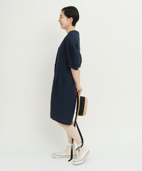 CHILD WOMAN（チャイルドウーマン）の「フレンチリネン オールインワン（つなぎ/オールインワン・レディース・ブラウン/ネイビー・FREE）」の15枚目の写真