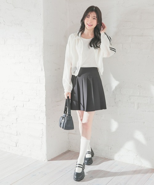 ライン入りシアーブルゾン（ブルゾン）｜Honeys（ハニーズ）の