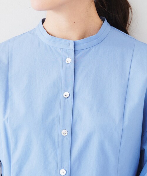 UNTITLED（アンタイトル）の「【体型カバー】タイプライター ボリュームスリーブシャツ（シャツ/ブラウス・レディース・オフホワイト/ライトブルー・44/04/03/48/02/01/00）」の15枚目の写真