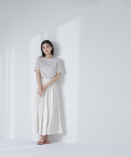 NATURAL BEAUTY BASIC（ナチュラルビューティーベーシック）の「◇タックプリーツフレアスカート（スカート・レディース・ブラック/ライトグリーン/オフホワイト・MEDIUM/P/S）」の13枚目の写真