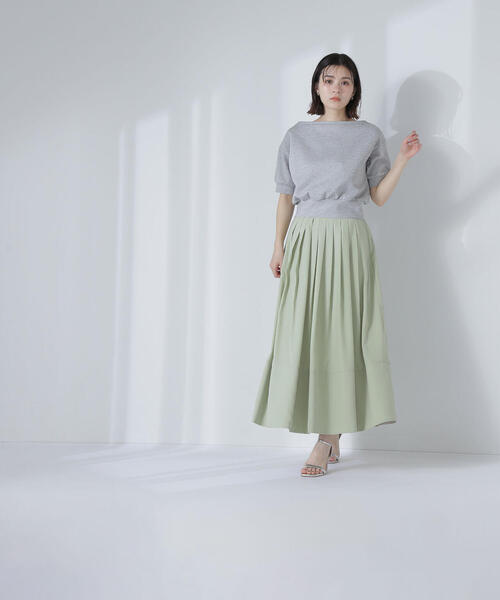NATURAL BEAUTY BASIC（ナチュラルビューティーベーシック）の「◇タックプリーツフレアスカート（スカート・レディース・ブラック/ライトグリーン/オフホワイト・MEDIUM/P/S）」の21枚目の写真