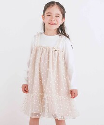SLAP SLIP（スラップスリップ）の「【お揃い】お花チュールスカートドッキングワンピース(80~130cm)（ワンピース・キッズ）」