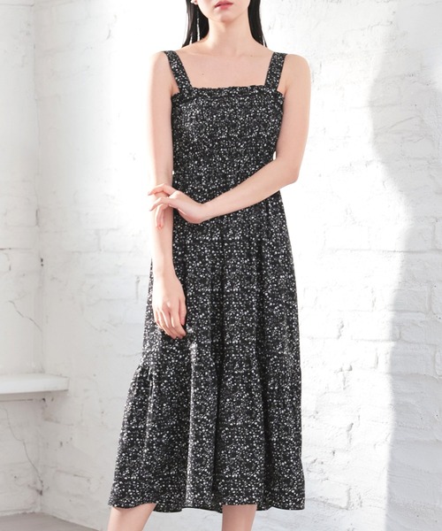 Honeys（ハニーズ）の「シャーリングワンピース（ワンピース・レディース・ブラック/ブラック系その他/ホワイト系その他/グリーン系その他/ブラウン系その他/ネイビー系・3L/L/LL/M/S）」の13枚目の写真