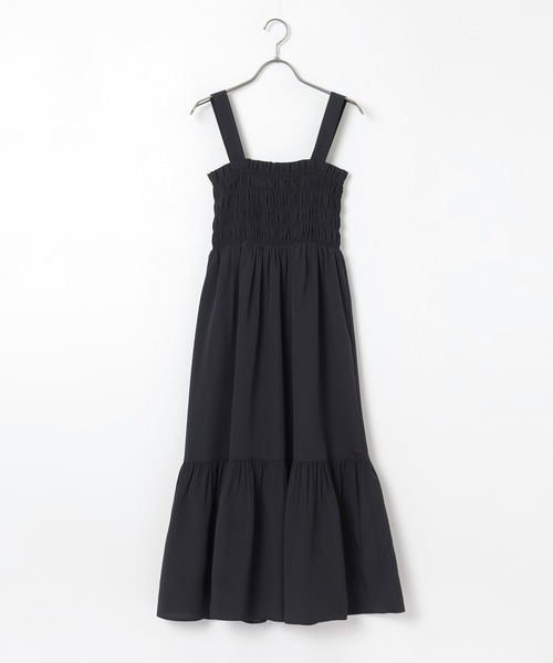 Honeys（ハニーズ）の「シャーリングワンピース（ワンピース・レディース・ブラック/ブラック系その他/ホワイト系その他/グリーン系その他/ブラウン系その他/ネイビー系・3L/L/LL/M/S）」の20枚目の写真