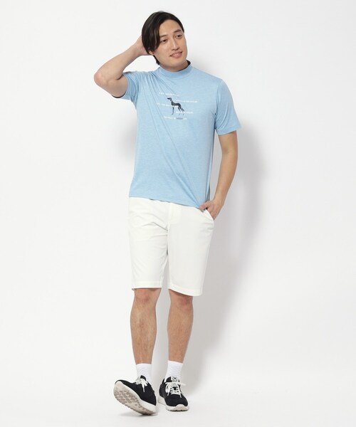 adabat（アダバット）の「UVカット/吸水速乾 クールコアモックネックT（Tシャツ/カットソー・メンズ・ネイビー/ライトブルー/ホワイト・48/46/50）」の22枚目の写真