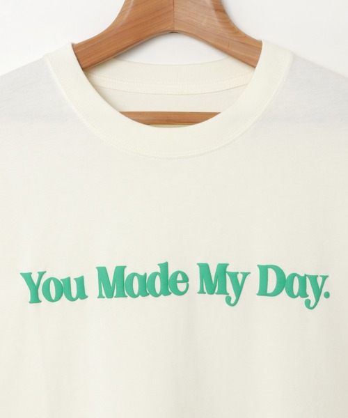 andme（アンドミー）の「立体ロゴプリント半袖Tシャツ（Tシャツ/カットソー・レディース・ネイビー/キナリ/ホワイト×レッド/ホワイト×グレー・S/M）」の21枚目の写真
