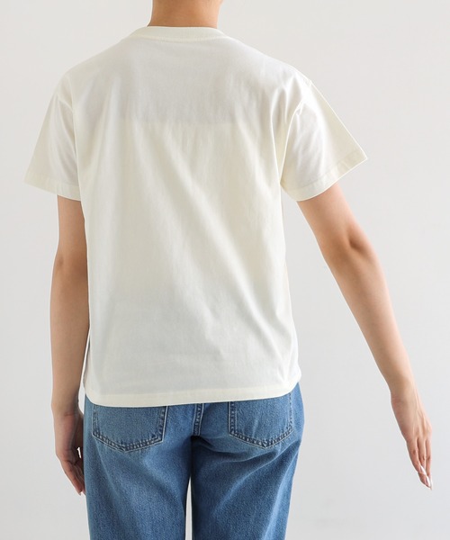 andme（アンドミー）の「立体ロゴプリント半袖Tシャツ（Tシャツ/カットソー・レディース・ネイビー/キナリ/ホワイト×レッド/ホワイト×グレー・S/M）」の6枚目の写真