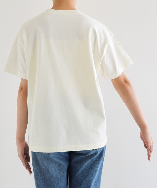 andme（アンドミー）の「立体ロゴプリント半袖Tシャツ（Tシャツ/カットソー・レディース・ネイビー/キナリ/ホワイト×レッド/ホワイト×グレー・S/M）」の9枚目の写真