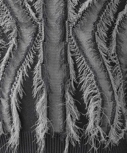 BAYFLOW（ベイフロー）の「フリンジVネックニットベスト（ベスト・レディース・グリーン/グレイッシュベージュ/チャコール・FREE）」の22枚目の写真