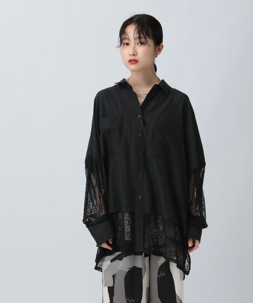 ブラウス シャツ 切り替えポンチョシャツ　322288 レディース LEPSIM ブラウス シャツ 切り替えポンチョシャツ 322288