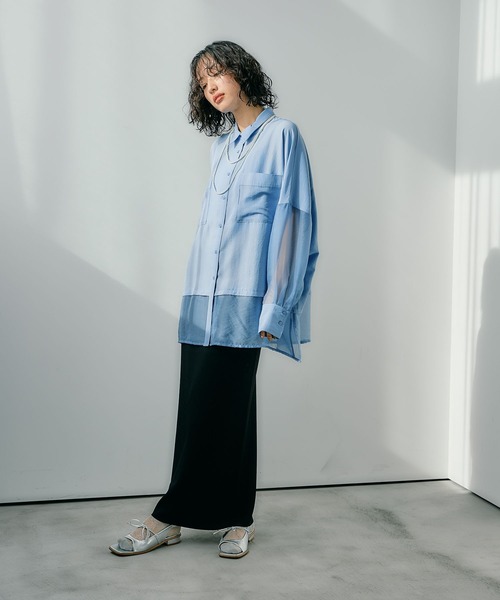 セール】切り替えポンチョシャツ 322288（シャツ/ブラウス）｜LEPSIM