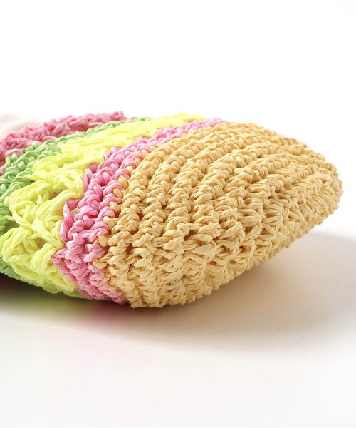 BREEZE（ブリーズ）の「カゴポシェット（かごバッグ・キッズ・レインボー/ベージュ・FREE）」の6枚目の写真