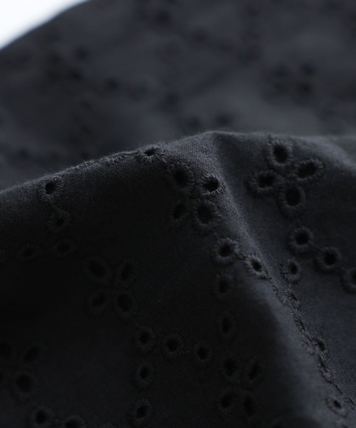 somari imagination（ソマリ イマジネーション）の「『コットンレースリボン付きブラウス』（シャツ/ブラウス・レディース・オフホワイト/ブラック・1/2）」の10枚目の写真