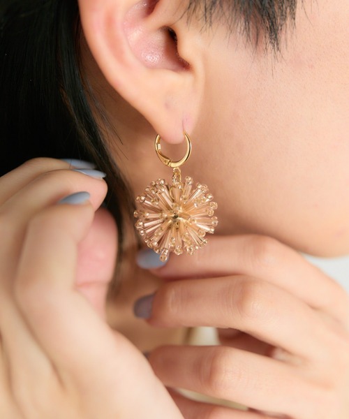 フラワーボールピアス（ピアス（両耳用））｜ear PAPILLONNER