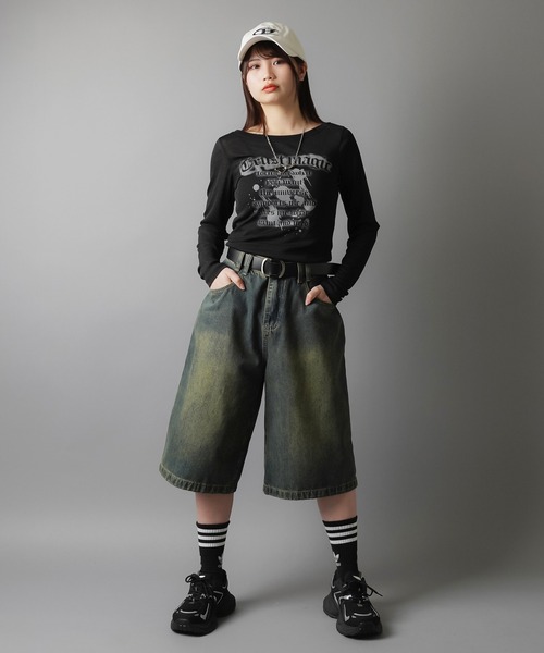 SPINNS(スピンズ)の「程よい透け感*スラブシアー長袖カットソー/OLD(Tシャツ/カットソー・レディース・グレー/オフホワイト/ブラック・ONESIZE)」の17枚目の写真