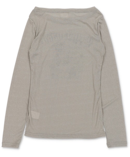 SPINNS(スピンズ)の「程よい透け感*スラブシアー長袖カットソー/OLD(Tシャツ/カットソー・レディース・グレー/オフホワイト/ブラック・ONESIZE)」の4枚目の写真