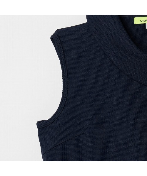 セール】【VIVA HEART/GOLF】ワッフルロールカラーノースリーブ