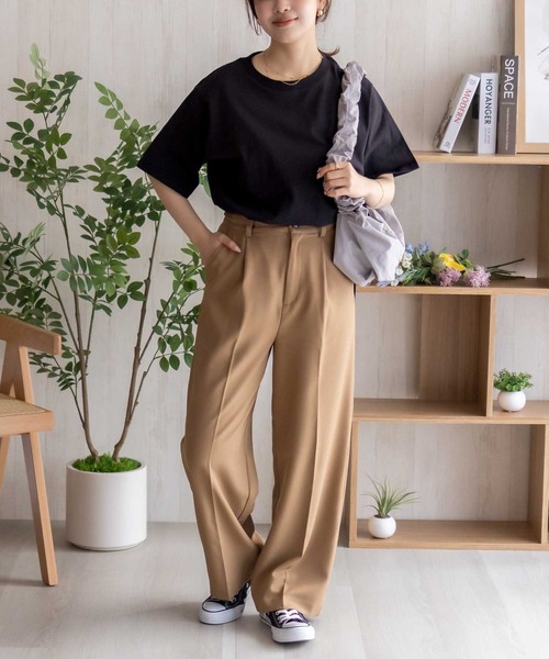 NAVY(ネイビー)の「【 綿100% 】nAvy ベーシックルーズTシャツ(Tシャツ/カットソー・レディース・オフホワイト/ネイビー系/レッド/アクア/ホワイト×ネイビー/チャコール・M/L)」の13枚目の写真