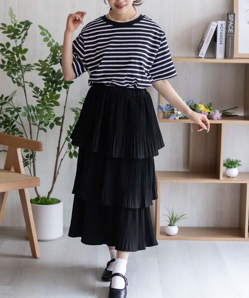 NAVY(ネイビー)の「【 綿100% 】nAvy ベーシックルーズTシャツ(Tシャツ/カットソー・レディース・オフホワイト/ネイビー系/レッド/アクア/ホワイト×ネイビー/チャコール・M/L)」の16枚目の写真