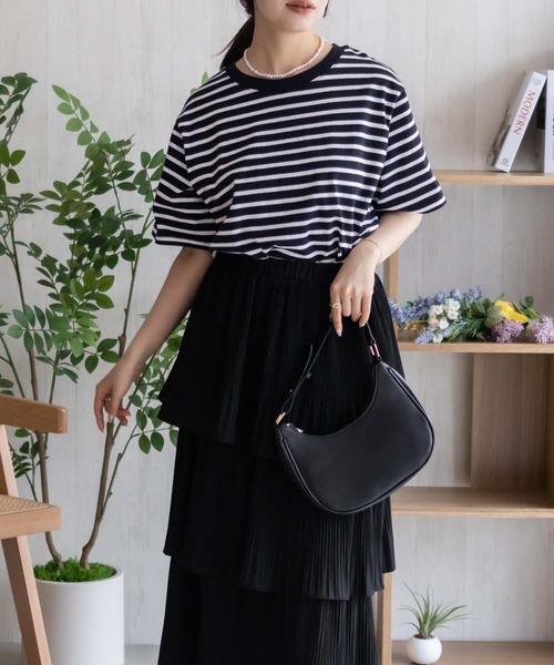 NAVY(ネイビー)の「【 綿100% 】nAvy ベーシックルーズTシャツ(Tシャツ/カットソー・レディース・オフホワイト/ネイビー系/レッド/アクア/ホワイト×ネイビー/チャコール・M/L)」の17枚目の写真