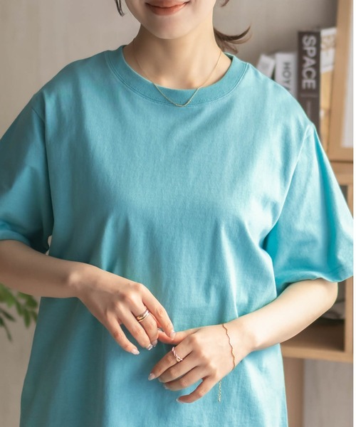NAVY(ネイビー)の「【 綿100% 】nAvy ベーシックルーズTシャツ(Tシャツ/カットソー・レディース・オフホワイト/ネイビー系/レッド/アクア/ホワイト×ネイビー/チャコール・M/L)」の21枚目の写真