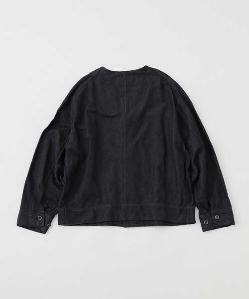 JOURNAL STANDARD J.S HOMESTEAD（ジャーナルスタンダードホームステッド）の「J.S.Homestead / コットンリネンデニム JUDO ブルゾン（ブルゾン・メンズ・アイボリー/ネイビー・LARGE/MEDIUM）」の3枚目の写真