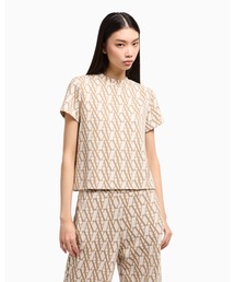 ARMANI EXCHANGE | 【A|X アルマーニ エクスチェンジ】オールオーバージャカードモノグラム 半袖クルーネックスウェットプルオーバー(Tシャツ/カットソー)