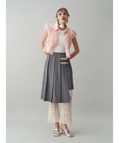 jouetie（ジュエティ）の「シアーギャザーフレアパンツ（その他パンツ・レディース・ブラック/ピンク/オフホワイト・MEDIUM）」の16枚目の写真