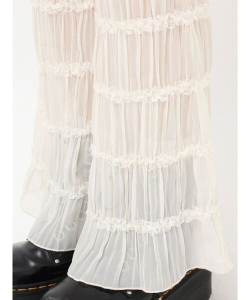 jouetie（ジュエティ）の「シアーギャザーフレアパンツ（その他パンツ・レディース・ブラック/ピンク/オフホワイト・MEDIUM）」の21枚目の写真