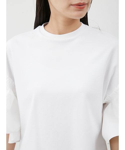 スリーブデザインカットドッキングトップス（Tシャツ/カットソー