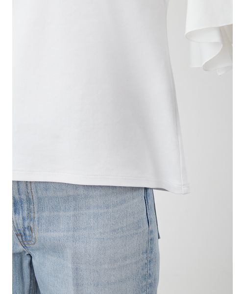 Mila Owen(ミラオーウェン)の「スリーブデザインカットドッキングトップス(Tシャツ/カットソー・レディース・ホワイト/ブラック/ライトブルー・1/0)」の9枚目の写真