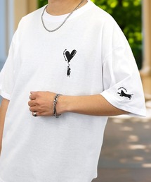【GROOVY STORE】WIDE Crew Neck T-Shirt ワンポイントロゴ刺繍