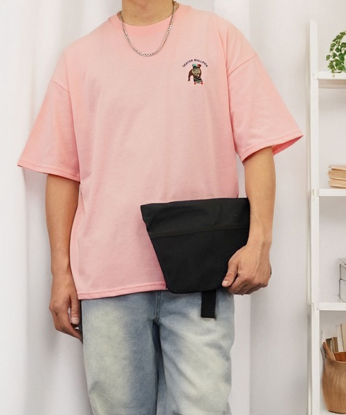 Burner(バーナー)の「【GROOVY STORE】アニマル 刺繍ワイドTシャツ 吸水速乾 UVカット(Tシャツ/カットソー・メンズ・スミクロ/ネイビー/ホワイト/サーモンピンク/ブラック/ブラック系その他2/グレイッシュベージュ/ホワイト系その他2/ダークグリーン/ブルー/イエロー/ミント/ホワイト系その他3/ホワイト系その他4/ダークグリーン系2/キナリ/グレイッシュブルー/ブラック系その他3・M/L/LL)」の18枚目の写真