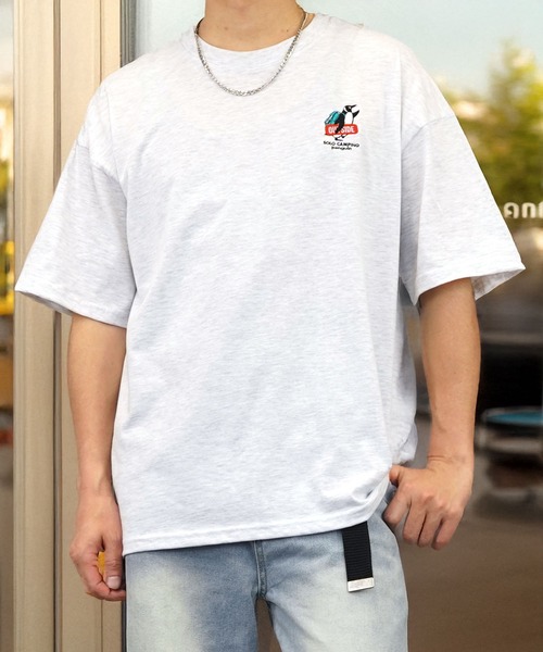 Burner(バーナー)の「【GROOVY STORE】アニマル 刺繍ワイドTシャツ 吸水速乾 UVカット(Tシャツ/カットソー・メンズ・スミクロ/ネイビー/ホワイト/サーモンピンク/ブラック/ブラック系その他2/グレイッシュベージュ/ホワイト系その他2/ダークグリーン/ブルー/イエロー/ミント/ホワイト系その他3/ホワイト系その他4/ダークグリーン系2/キナリ/グレイッシュブルー/ブラック系その他3・M/L/LL)」の4枚目の写真