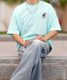 Burner | 【GROOVY STORE】ワンポイント刺繍ワイドTシャツ 吸水速乾 UVカット(Tシャツ/カットソー)