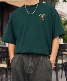 【GROOVY STORE】WIDE Crew Neck T-Shirt ワンポイントロゴ刺繍