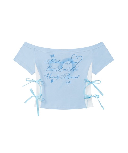 HOOK(フック)の「【HOOK】for girls サイドリボン付きオフショルダートップス (SS)(Tシャツ/カットソー・レディース・ブルー/ピンク・MEDIUM/LARGE)」の13枚目の写真