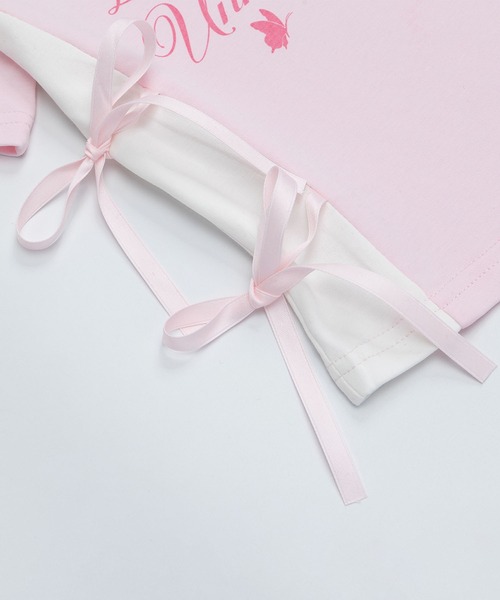 HOOK(フック)の「【HOOK】for girls サイドリボン付きオフショルダートップス (SS)(Tシャツ/カットソー・レディース・ブルー/ピンク・MEDIUM/LARGE)」の7枚目の写真