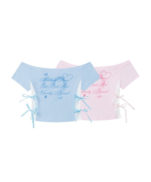 HOOK(フック)の「【HOOK】for girls サイドリボン付きオフショルダートップス (SS)(Tシャツ/カットソー・レディース・ブルー/ピンク・MEDIUM/LARGE)」の11枚目の写真